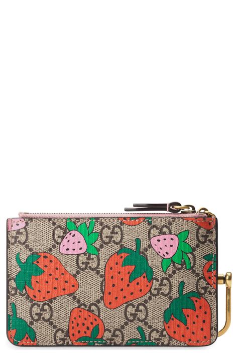 gucci keychain for men|Gucci key pouch strawberry.